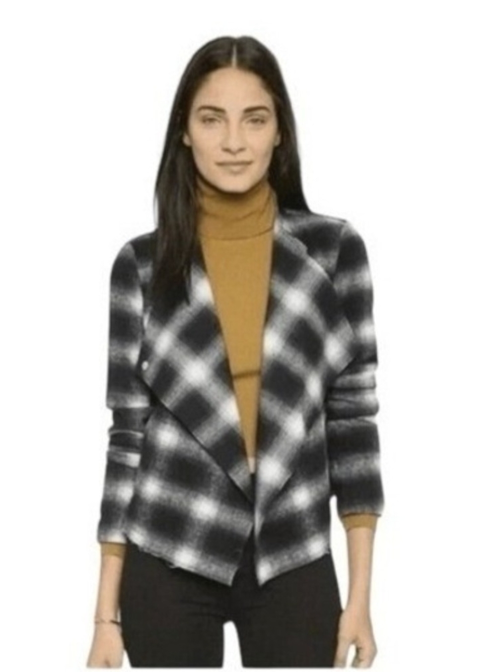 BB Dakota Black & White Plaid Jacket